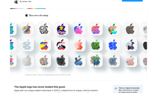 Apple Logo Artwork，收集 350 个苹果发布会邀请函的 Apple logo