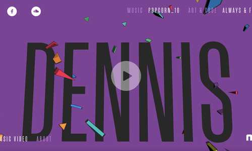 DENNIS，由代码智能生成的音乐视频欣赏网站